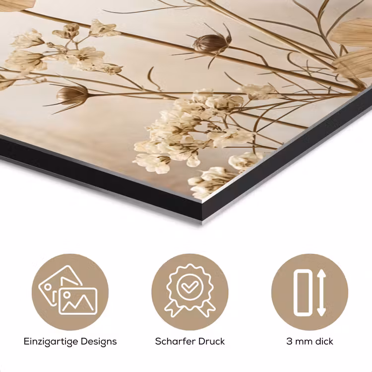 Wilde bloemen - Botanisch - Vintage - Natuur - Rustiek aluminium wit klein -closeup_DE