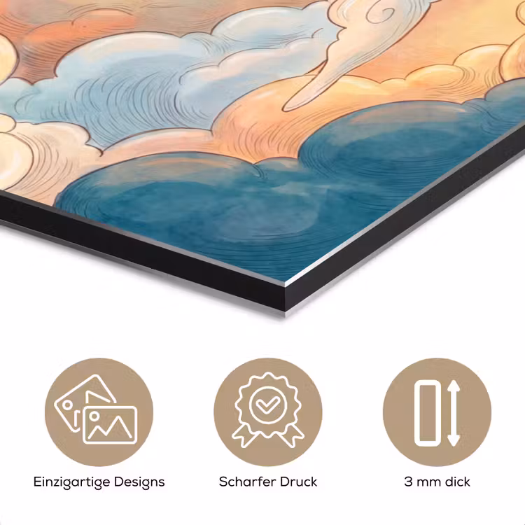 Wolk - Lucht - Natuur - Illustratief - Oranje aluminium wit klein -closeup_DE