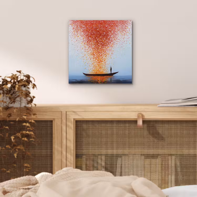 Wolk - Confetti - Boot - Wateroppervlakte aluminium wit klein -sfeer3