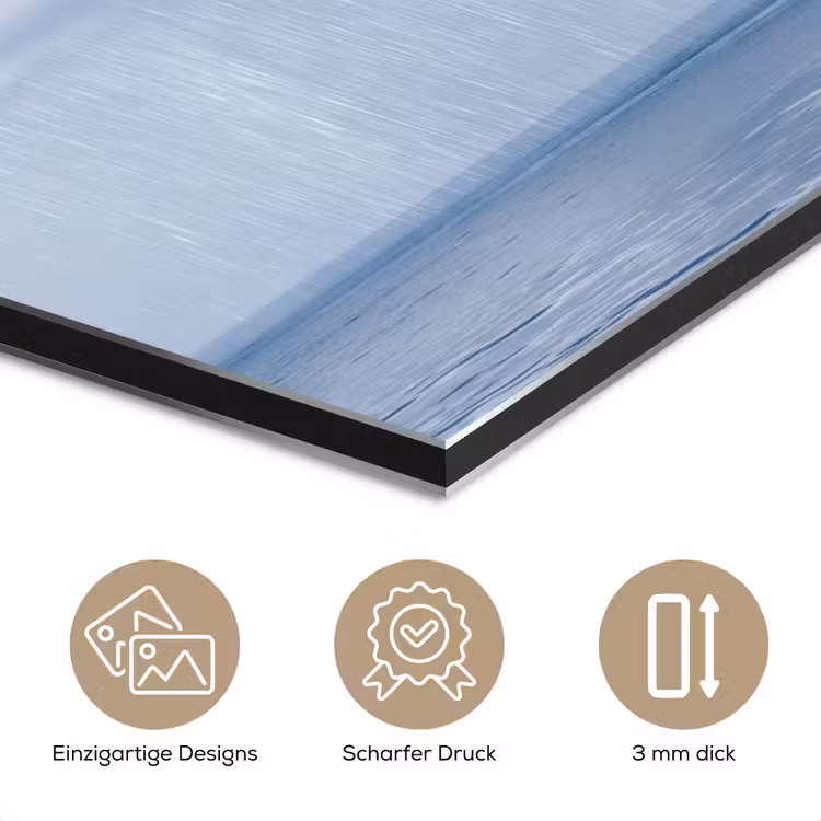 Alu-Dibond-Bild - Wolke – Regen – Natur - Wolk - Regen - Natuur aluminium wit klein