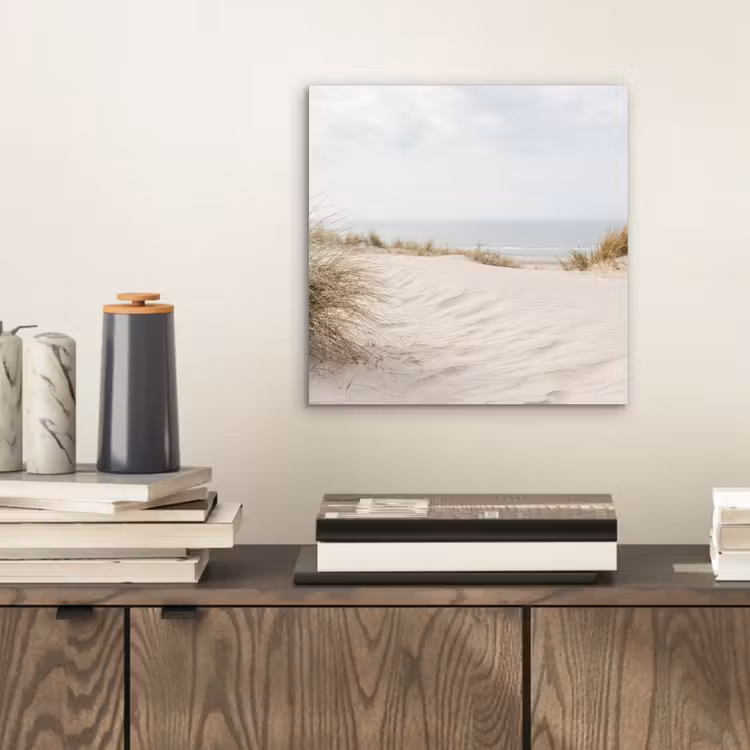 Wolken - Duinlandschap - Zand aluminium wit klein -sfeer1