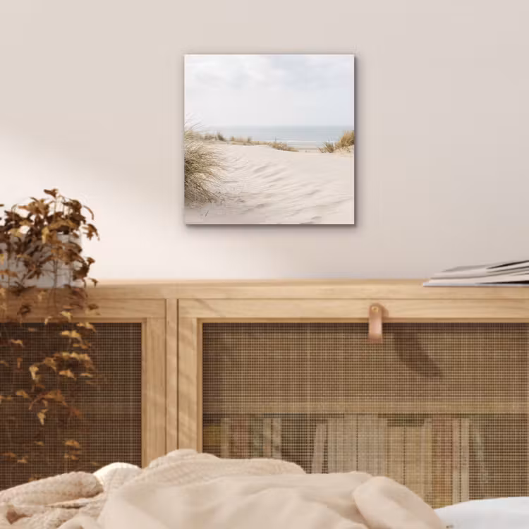Wolken - Duinlandschap - Zand aluminium wit klein -sfeer3