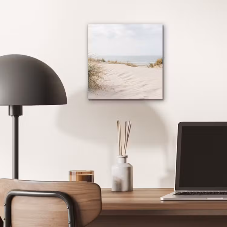 Wolken - Duinlandschap - Zand aluminium wit klein -sfeer5
