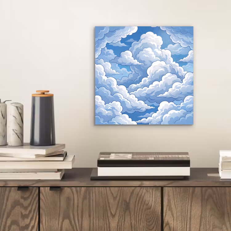 Wolken - Hemel - Abstract - Wit aluminium wit klein -sfeer1