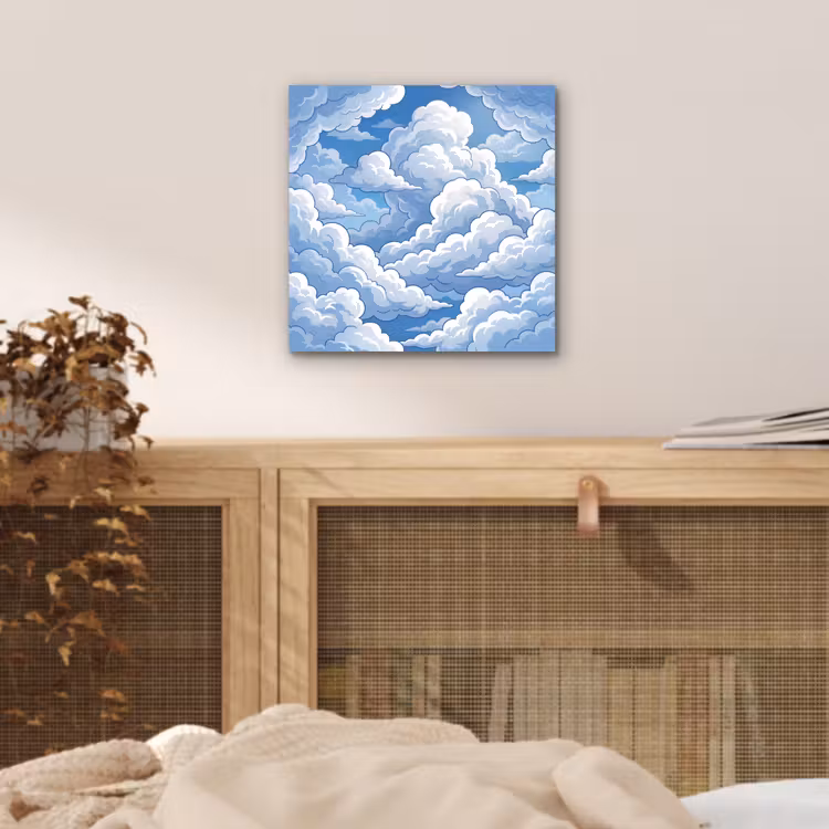 Wolken - Hemel - Abstract - Wit aluminium wit klein -sfeer3