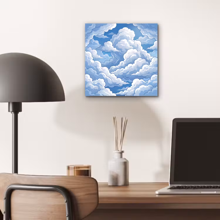 Wolken - Hemel - Abstract - Wit aluminium wit klein -sfeer5