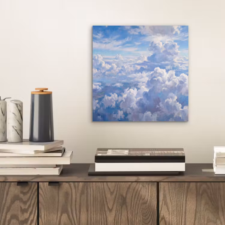 Wolken - Lucht - Natuur - Abstract - Blauw aluminium wit klein -sfeer1