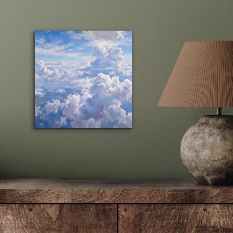 Wolken - Lucht - Natuur - Abstract - Blauw aluminium wit klein -sfeer2