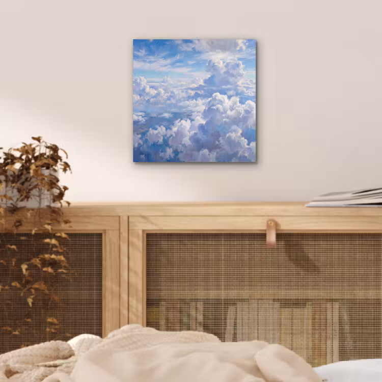 Wolken - Lucht - Natuur - Abstract - Blauw aluminium wit klein -sfeer3