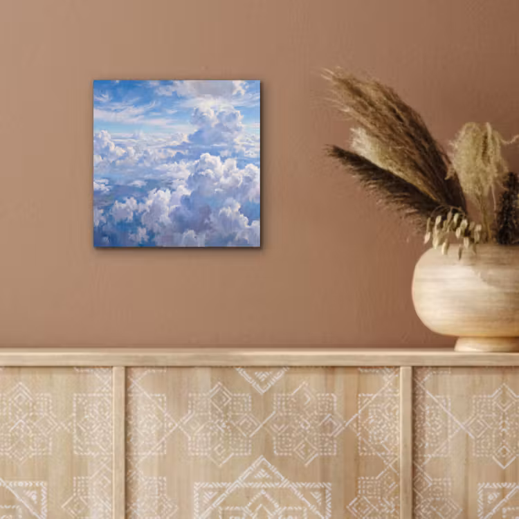 Wolken - Lucht - Natuur - Abstract - Blauw aluminium wit klein -sfeer4