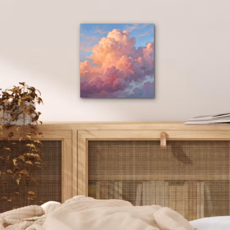 Wolken - Lucht - Natuur - Abstract - Kleurrijk aluminium wit klein -sfeer3