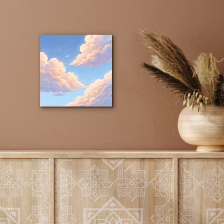 Wolken - Lucht - Natuur - Blauw aluminium wit klein -sfeer4