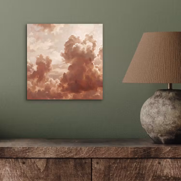 Wolken - Lucht - Natuur - Modern - Bruin aluminium wit klein -sfeer2
