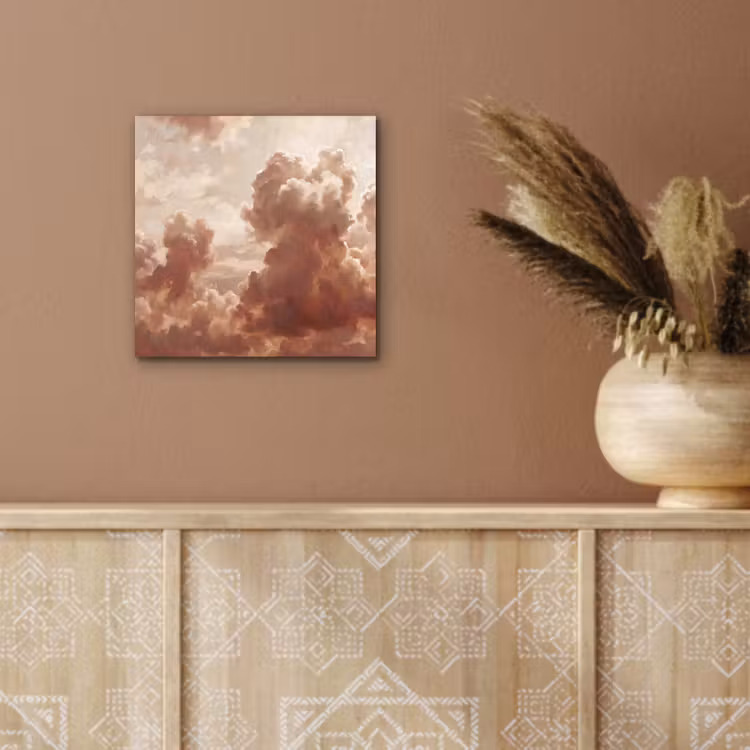Wolken - Lucht - Natuur - Modern - Bruin aluminium wit klein -sfeer4