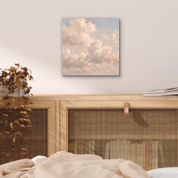 Wolken - Zacht - Natuur - Klassiek - Beige aluminium wit klein -sfeer3