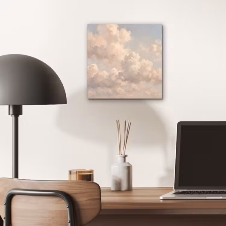 Wolken - Zacht - Natuur - Klassiek - Beige aluminium wit klein -sfeer5