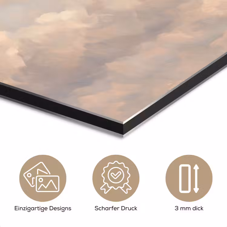 Wolken - Zacht - Natuur - Klassiek - Beige aluminium wit klein -closeup_DE
