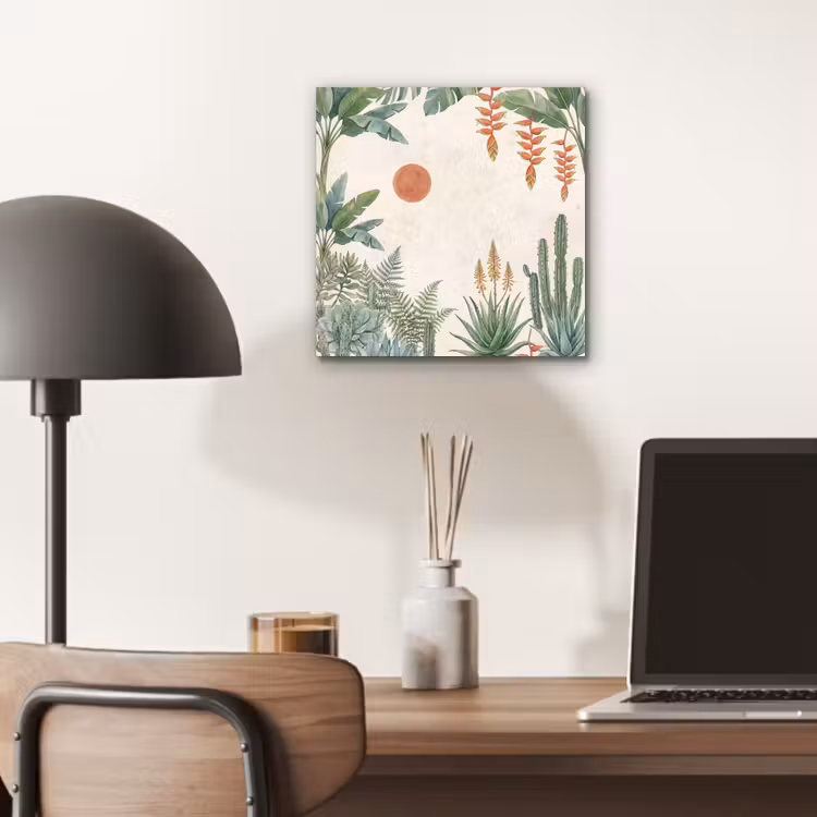 Woestijn - Planten - Groen aluminium wit klein -sfeer5