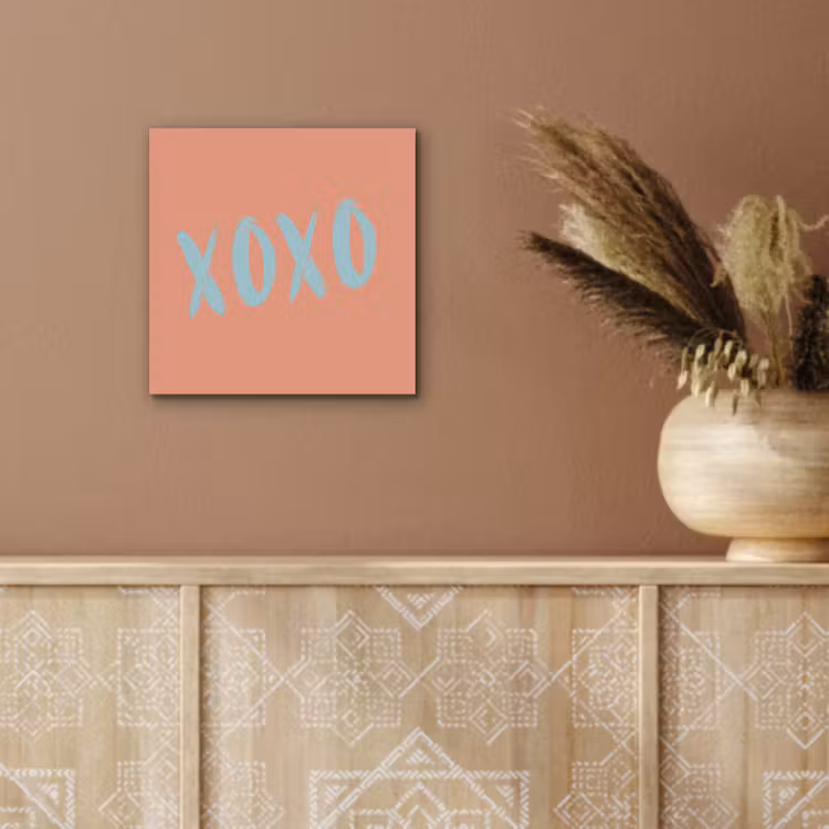 XOXO - Blauw - Perzikkleur aluminium wit klein -sfeer4
