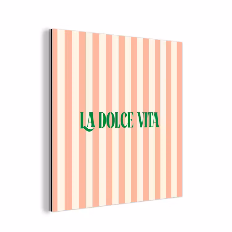 Zachtroze - Groen - Strepen - La Dolce Vita aluminium wit klein -3d