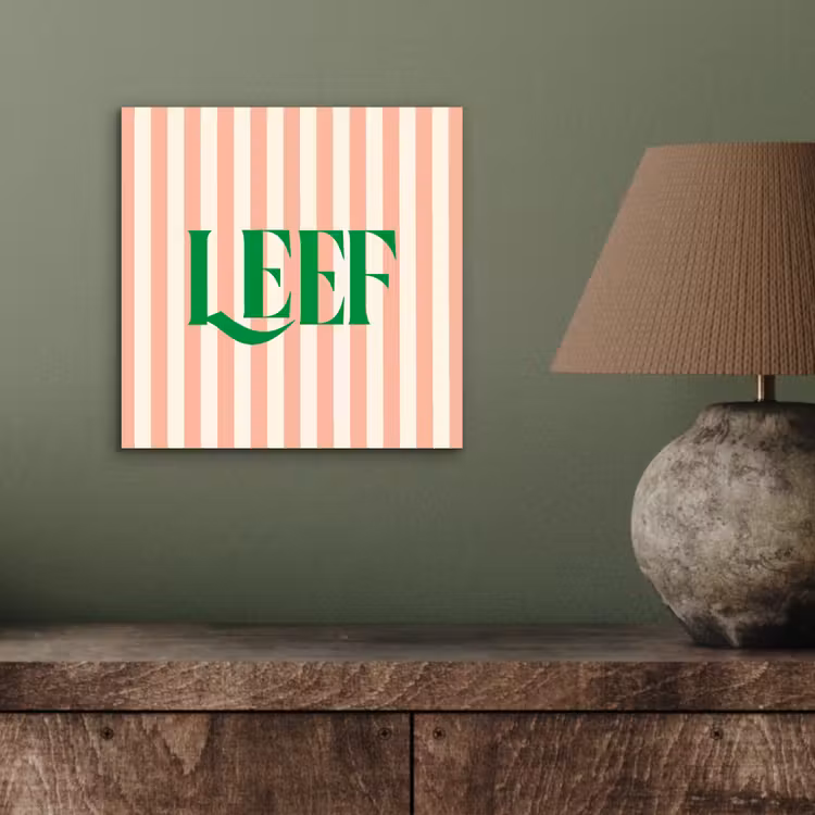 Zachtroze - Groen - Strepen - Leef aluminium wit klein -sfeer2