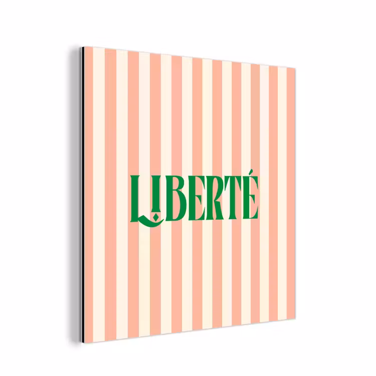 Zachtroze - Groen - Strepen - Liberté aluminium wit klein -3d