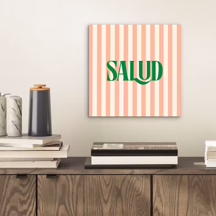 Zachtroze - Groen - Strepen - Salud aluminium wit klein -sfeer1