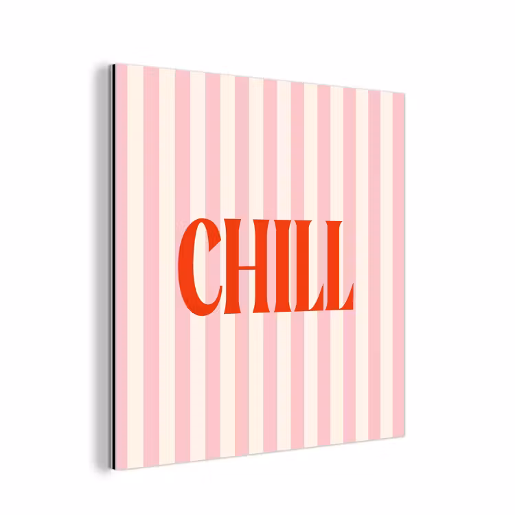 Zachtroze - Rood - Strepen - Chill aluminium wit klein -3d
