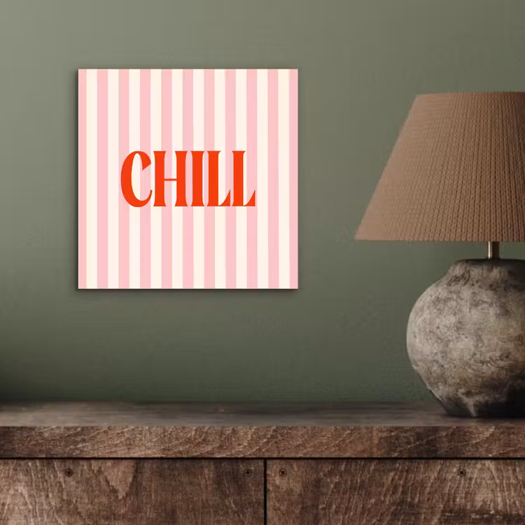 Zachtroze - Rood - Strepen - Chill aluminium wit klein -sfeer2