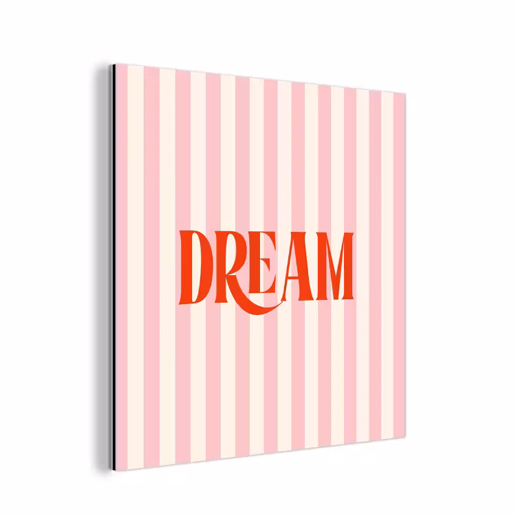 Zachtroze - Rood - Strepen - Dream aluminium wit klein -3d