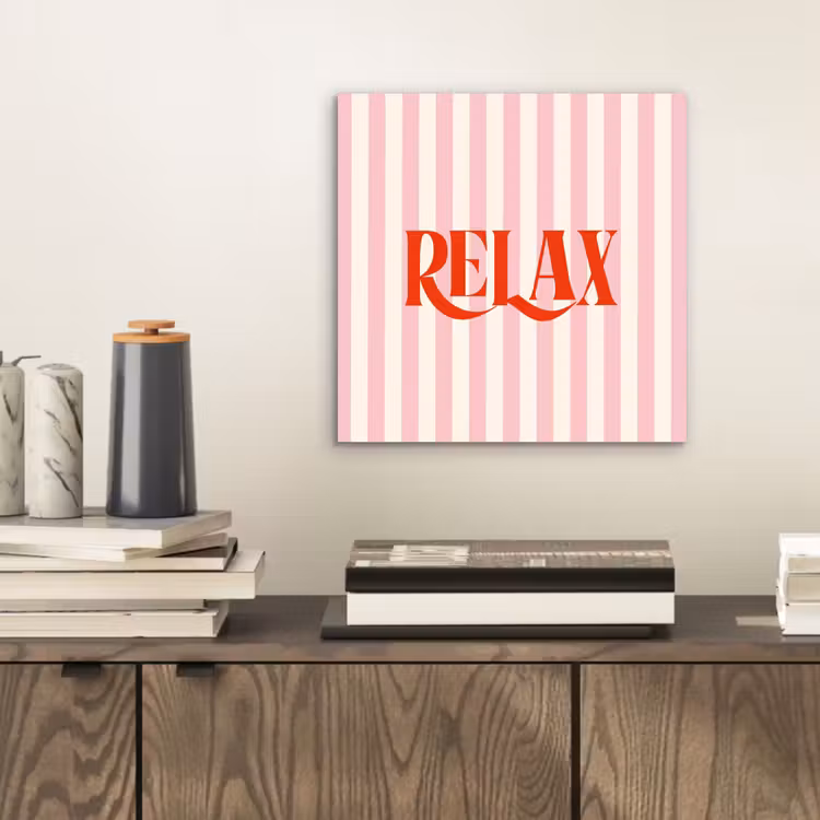 Zachtroze - Rood - Strepen - Relax aluminium wit klein -sfeer1