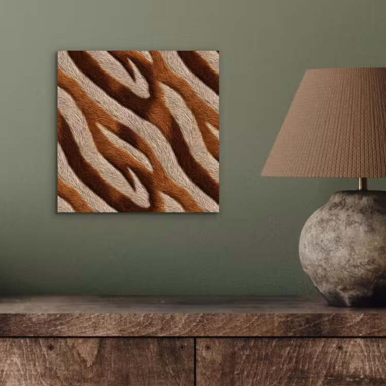 Zebra - Bruin - Patroon aluminium wit klein 46 -sfeer2
