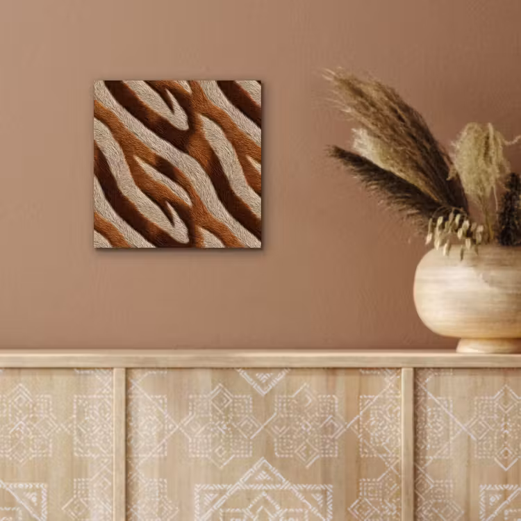 Zebra - Bruin - Patroon aluminium wit klein 46 -sfeer4