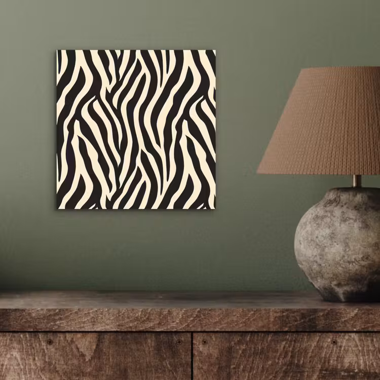 Zebra - Print - Klassiek - Zwart aluminium wit klein 46 -sfeer2