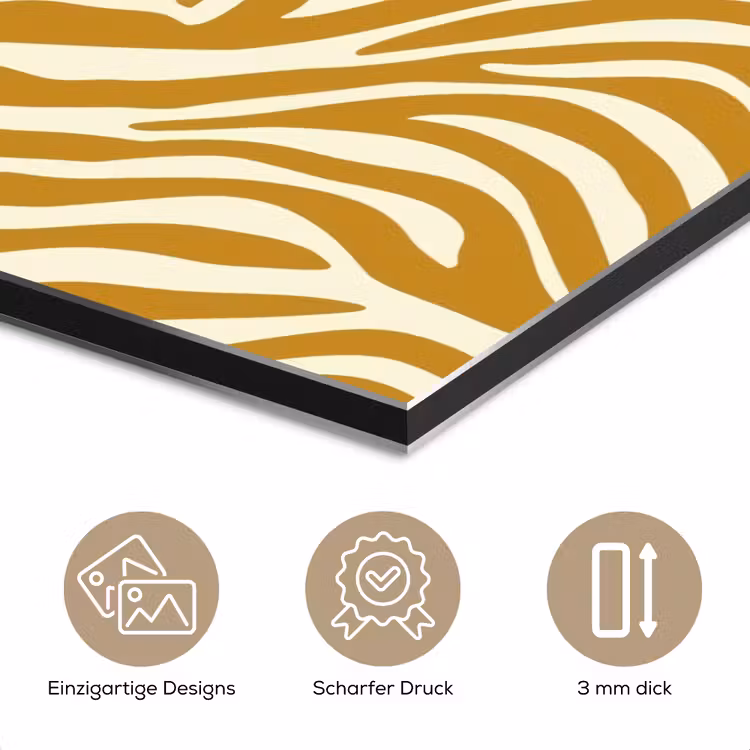 Zebra - Klassiek - Oker - Geel aluminium wit klein 46 -closeup_DE
