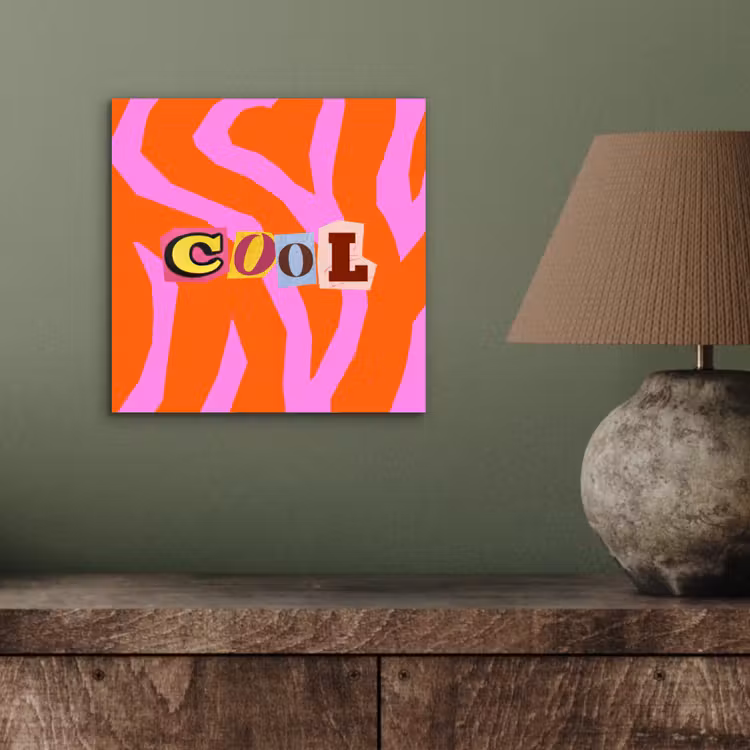 Zebraprint - Grafisch - COOL - Oranje aluminium wit klein -sfeer2
