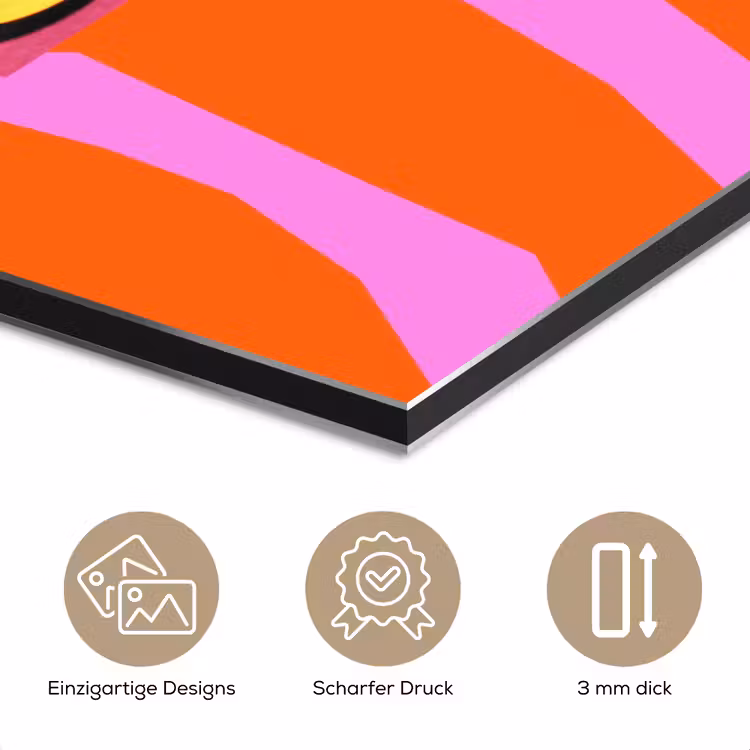 Zebraprint - Grafisch - COOL - Oranje aluminium wit klein -closeup_DE