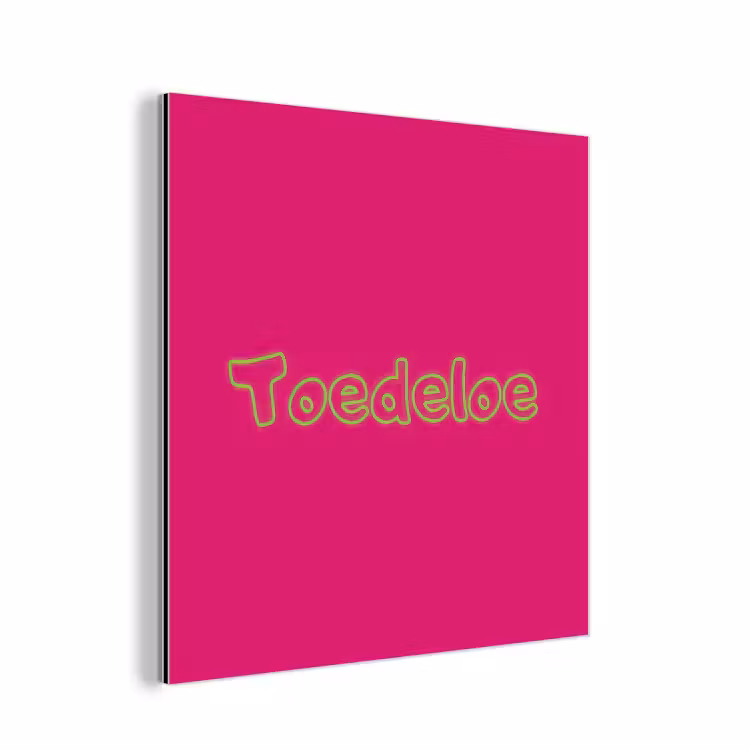 Toedeloe - Groen - Roze aluminium wit klein -3d