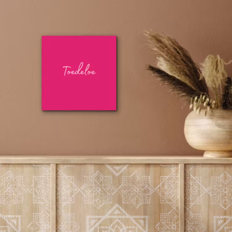Toedeloe - Roze aluminium wit klein -sfeer4