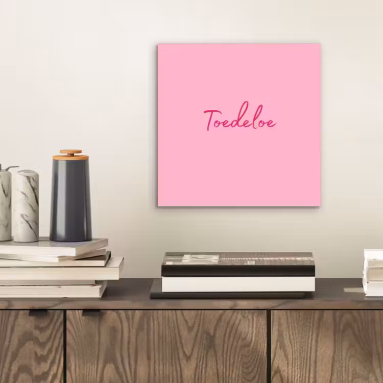 Toedeloe - Roze - Minimalistisch aluminium wit klein -sfeer1