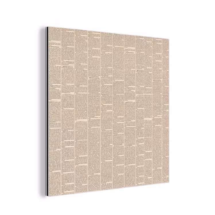 Krant - Nieuws - Historisch - Vintage - Beige aluminium wit klein -3d