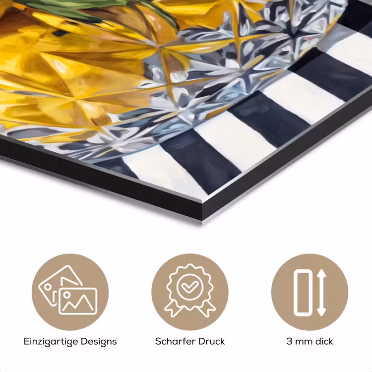 Alu-Dibond-Bild - Zitronen – Obst – Gelb - Citroenen - Fruit - Geel aluminium wit klein