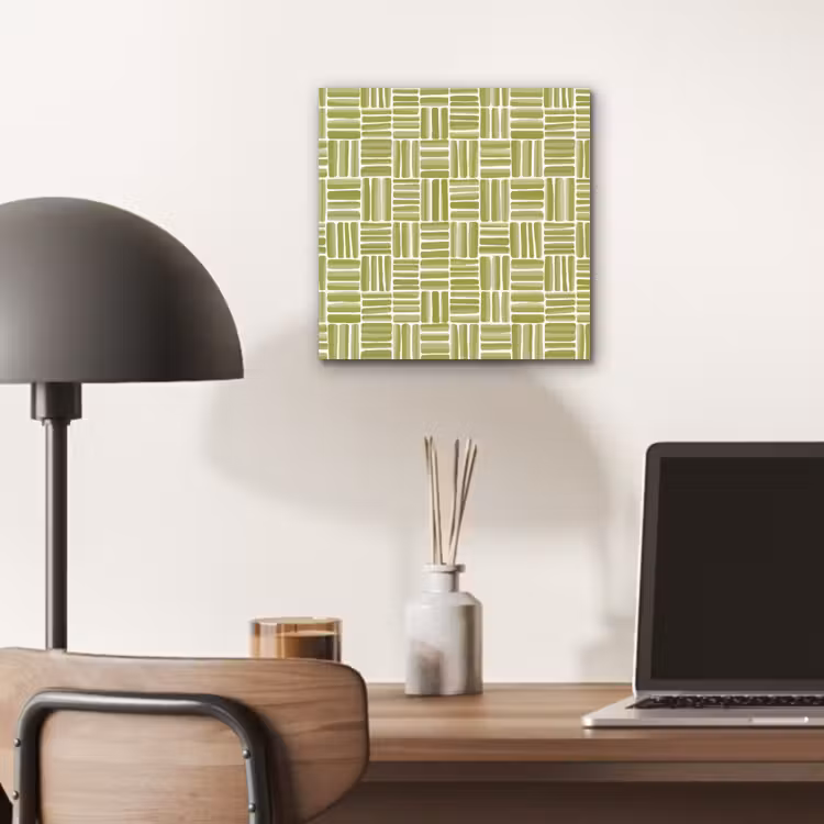 Vlecht - Patroon - Groen aluminium wit klein 46 -sfeer5