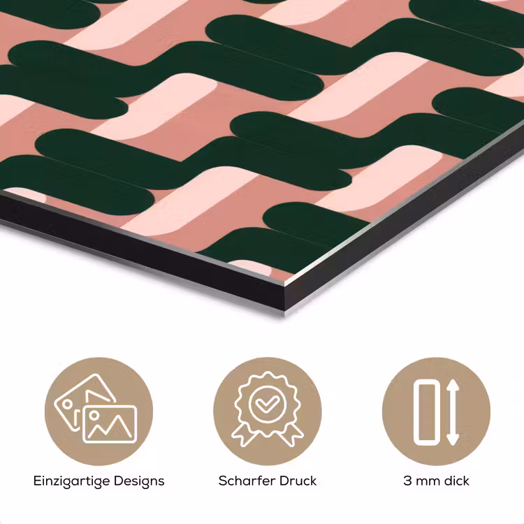 Vlechtpatroon - Groen - Roze - Geometrisch aluminium wit klein 46 -closeup_DE