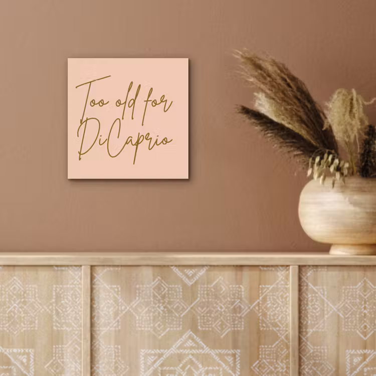 Too old for dicaprio - Roze - Groen aluminium wit klein -sfeer4