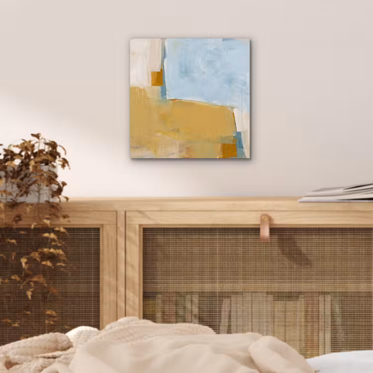 Abstract - Kleuren - Kunst - Modern - Blauw aluminium wit klein -sfeer3
