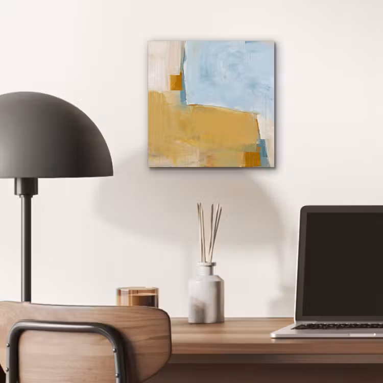 Abstract - Kleuren - Kunst - Modern - Blauw aluminium wit klein -sfeer5