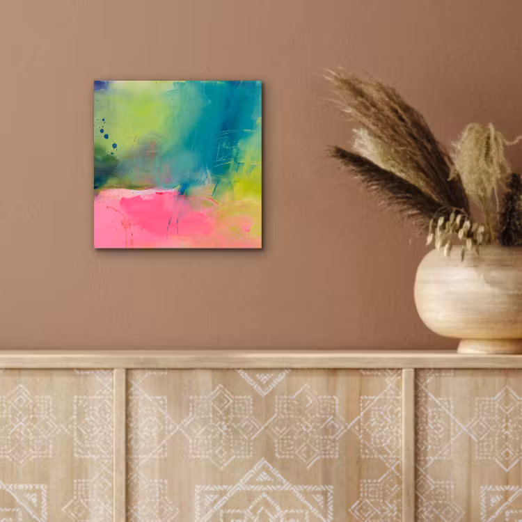 Abstract - Kleuren - Modern - Groen - Roze aluminium wit klein -sfeer4