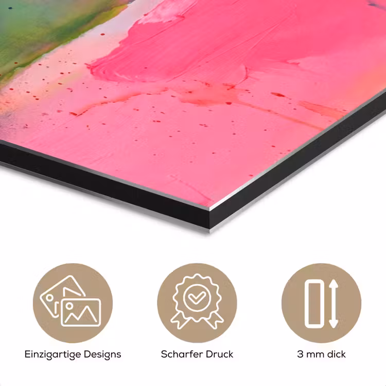 Abstract - Kleuren - Modern - Groen - Roze aluminium wit klein -closeup_DE