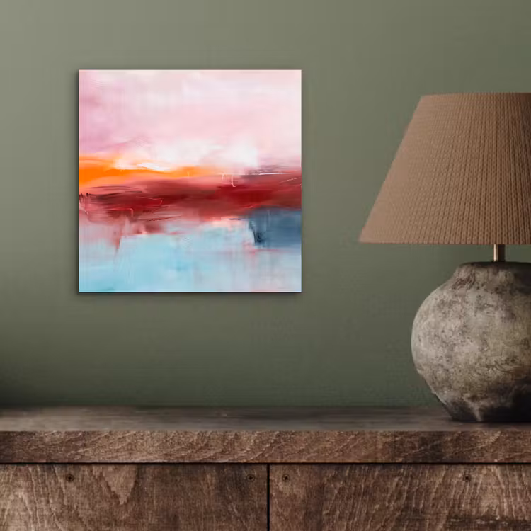 Abstract - Kleuren - Modern - Kunst - Roze aluminium wit klein -sfeer2